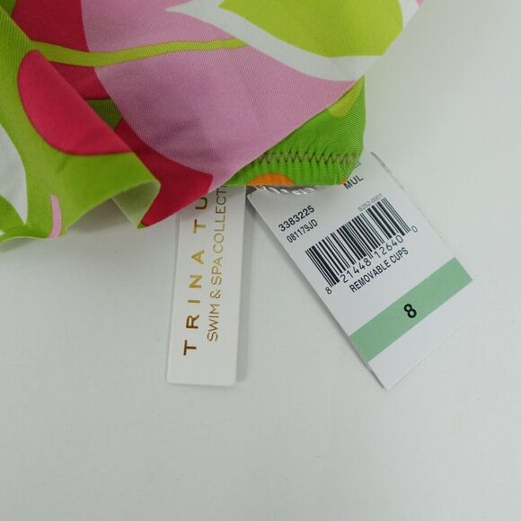 Trina Turk Womens La Palma Off The Shoulder Swim Top Size 8 - Picture 8 of 16
